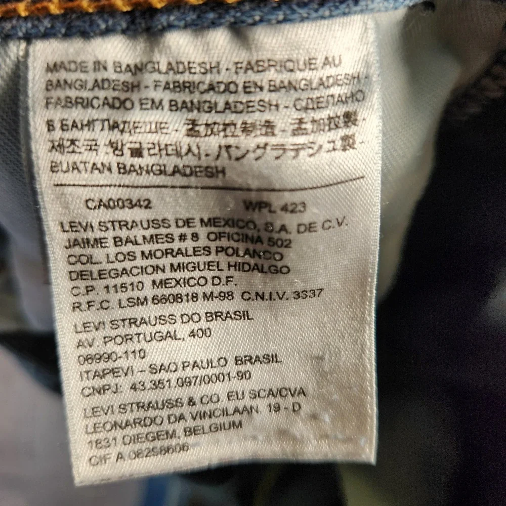Levi's 514 Straight Fit Jeans Mens 34x32 Blue Excellent Medium Wash Denim
